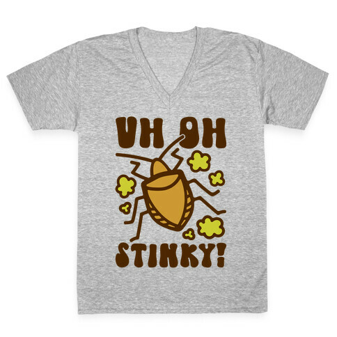 Uh Oh Stinky Stink Bug V-Neck Tee Shirt