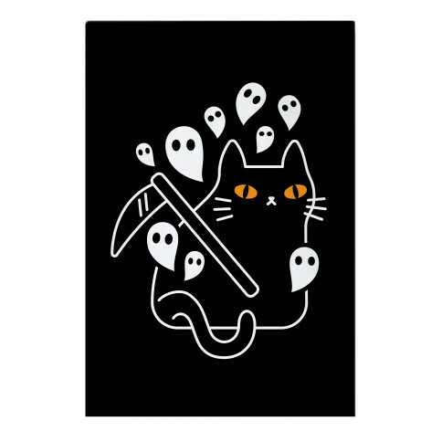 Nine Lives Reaper Cat Garden Flag