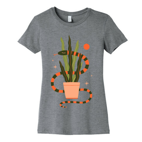 Snake in a Snake Plant Womens T-Shirt