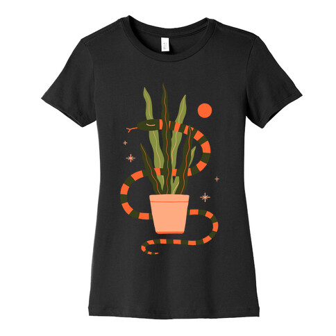 Snake in a Snake Plant Womens T-Shirt