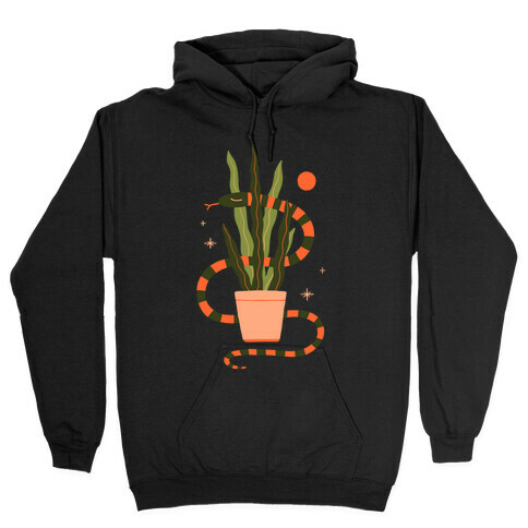 Snake in a Snake Plant Hooded Sweatshirt