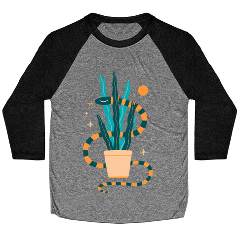 Snake in a Snake Plant Baseball Tee