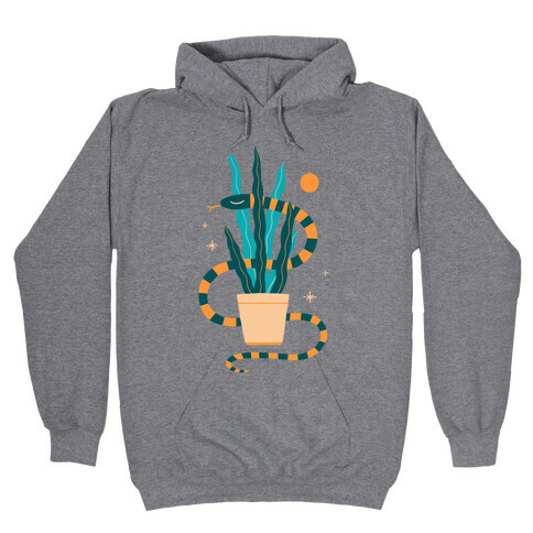 Snake in a Snake Plant Hooded Sweatshirt