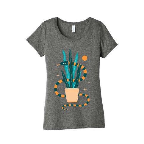 Snake in a Snake Plant Womens T-Shirt