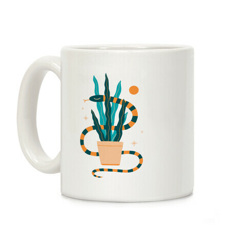 Snake in a Snake Plant Coffee Mug