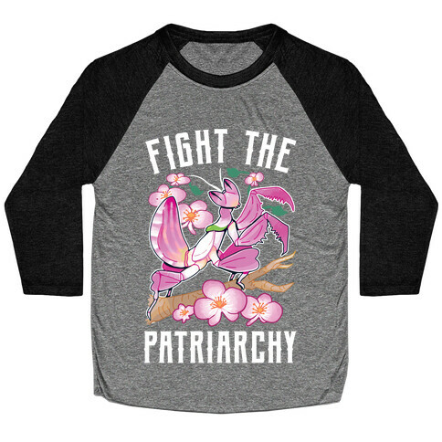 Fight The Patriarchy Orchid Mantis Baseball Tee