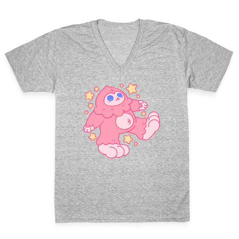 Kawaii Bigfoot V-Neck Tee Shirt