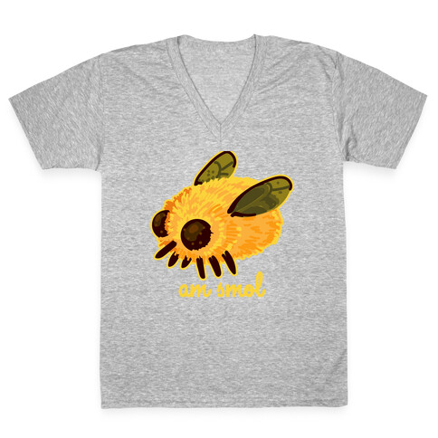 Am Smol Bee Fly V-Neck Tee Shirt