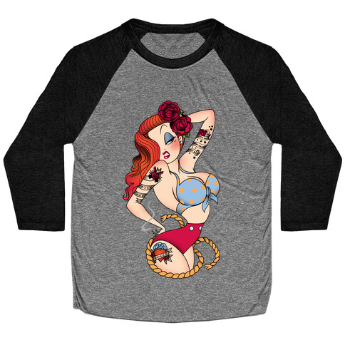 Pin-Up Tattoo Jessica Baseball Tee