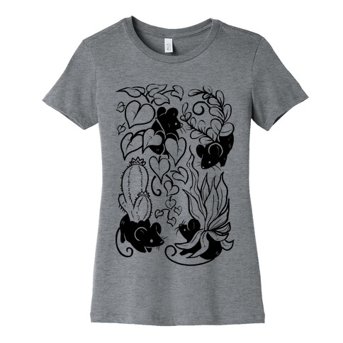 Mouse Plants Womens T-Shirt