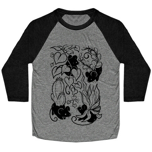 Mouse Plants Baseball Tee