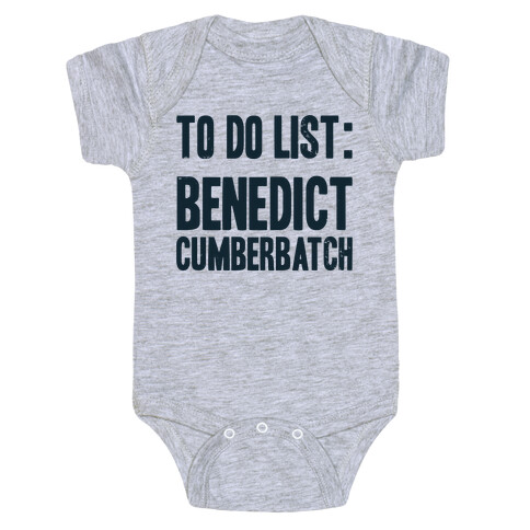 To Do List Benedict Baby One-Piece