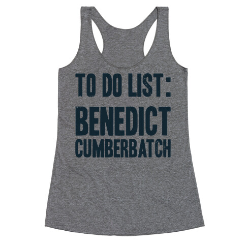 To Do List Benedict Racerback Tank Top