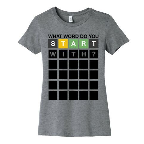 What Word Do You Start With? Wordle Parody Womens T-Shirt