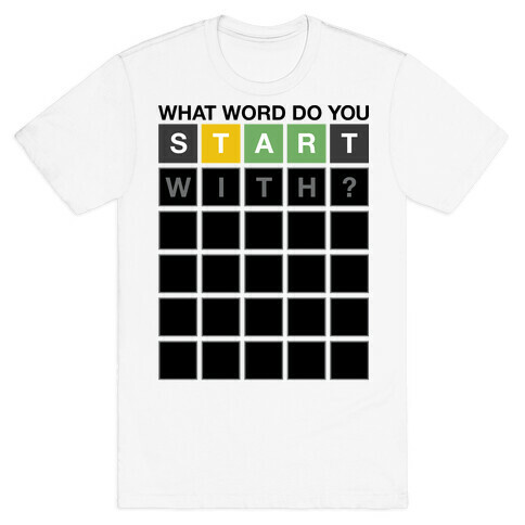 What Word Do You Start With? Wordle Parody T-Shirt