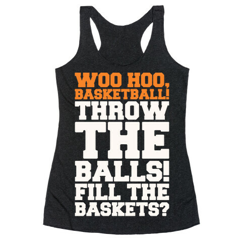 Woo Hoo Basketball Parody Racerback Tank Top