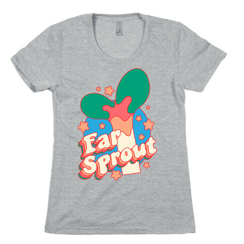 Far Sprout Groovy Plant Sprout Womens T-Shirt