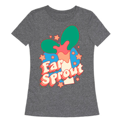 Far Sprout Groovy Plant Sprout Womens T-Shirt