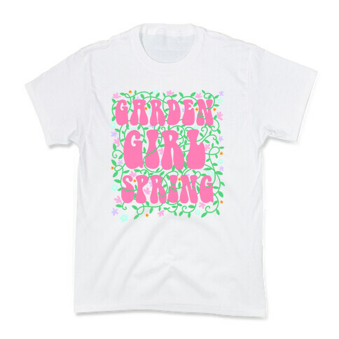Garden Girl Spring Kids T-Shirt