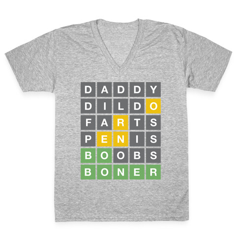 NSFW Word Game V-Neck Tee Shirt