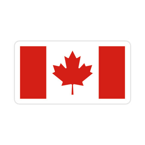 Canadian Flag Die Cut Sticker