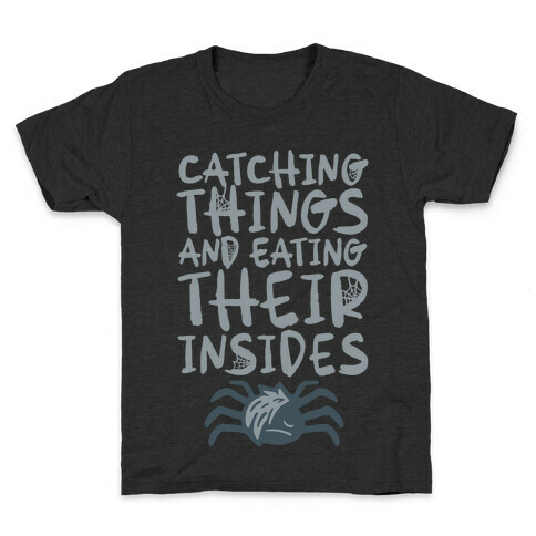 Catching Things And Eating Their Insides Emo Spider Parody Kids T-Shirt