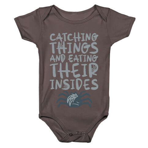 Catching Things And Eating Their Insides Emo Spider Parody Baby One-Piece