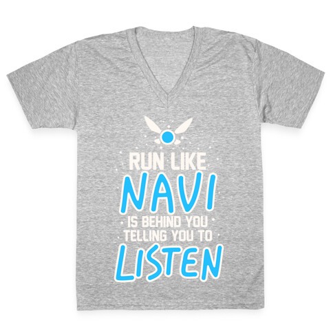 Run Like Navi Is Behind You Telling You To Listen V-Neck Tee Shirt