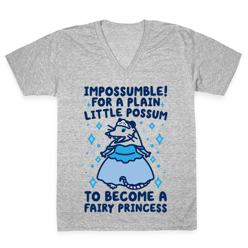 Impossumble Possum Parody V-Neck Tee Shirt