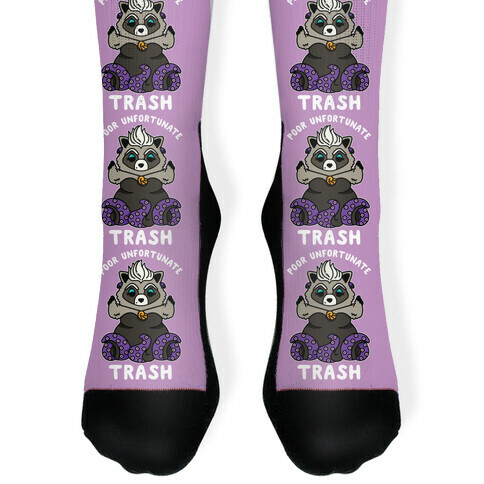 Poor Unfortunate Trash Raccoon Sock