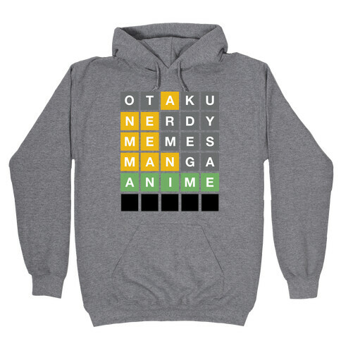 Anime Otaku Wordle Hooded Sweatshirt