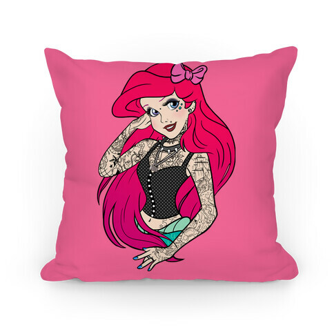 Punk Mermaid Princess Pillow