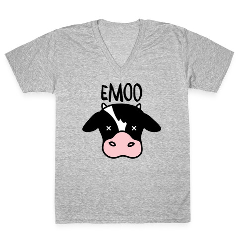 Emoo Emo Cow V-Neck Tee Shirt