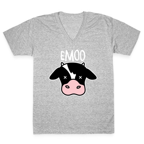 Emoo Emo Cow V-Neck Tee Shirt