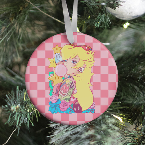 Punk Peach Parody Ornament