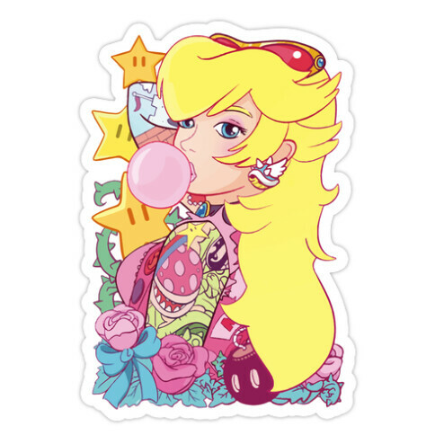 Punk Peach Parody Die Cut Sticker