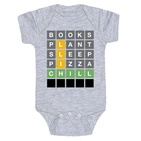 Chill Vibes Wordle Baby One-Piece