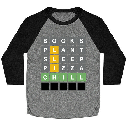 Chill Vibes Wordle Baseball Tee