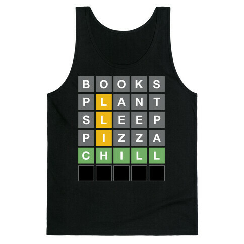 Chill Vibes Wordle Tank Top