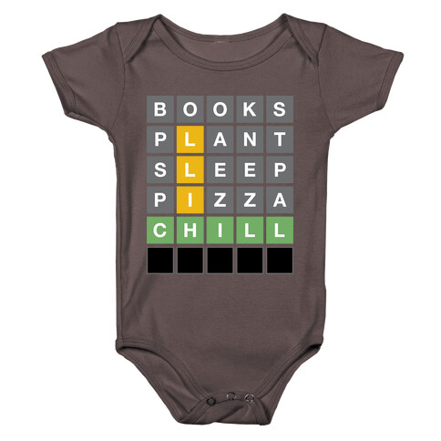 Chill Vibes Wordle Baby One-Piece