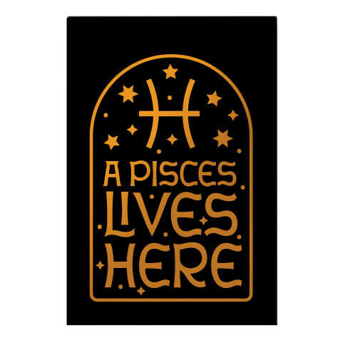 A Pisces Lives Here Garden Flag