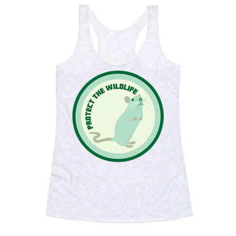 Protect the Wildlife (Rat) Racerback Tank Top