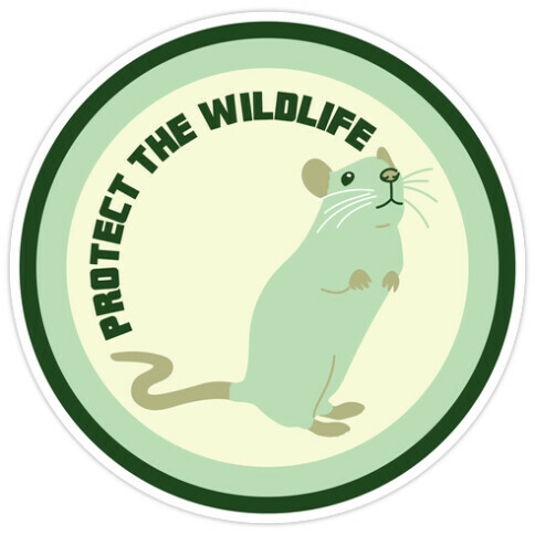 Protect the Wildlife (Rat) Die Cut Sticker