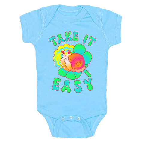 Take It Easy Groovy Snail Baby One-Piece