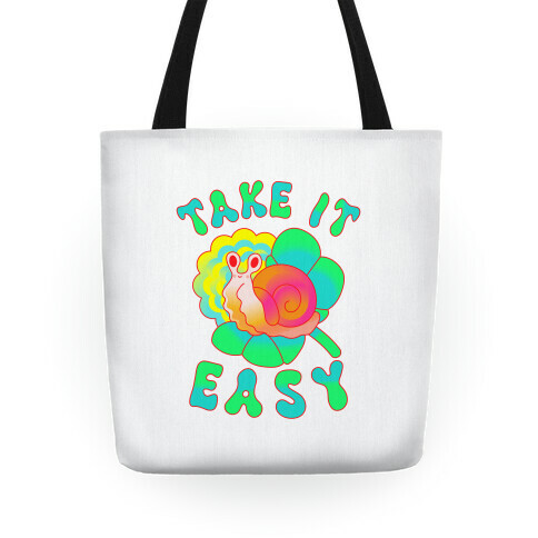 Take It Easy Groovy Snail Tote