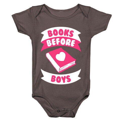 Books Before Boys Baby One-Piece