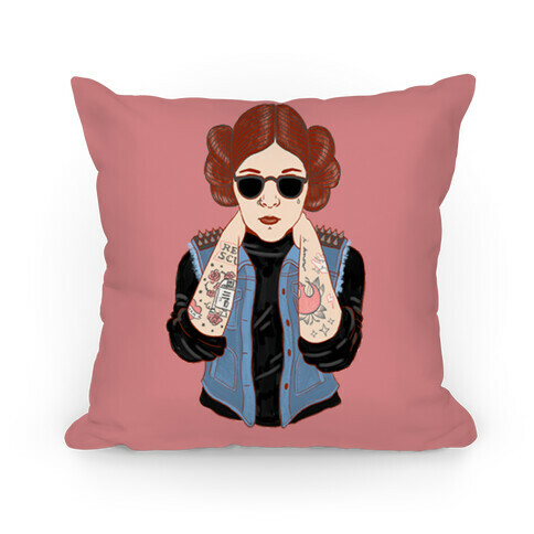 Punk Leia Parody Pillow