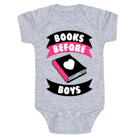 Books Before Boys Baby One-Piece