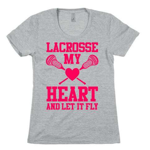 Lacrosse My Heart Womens T-Shirt