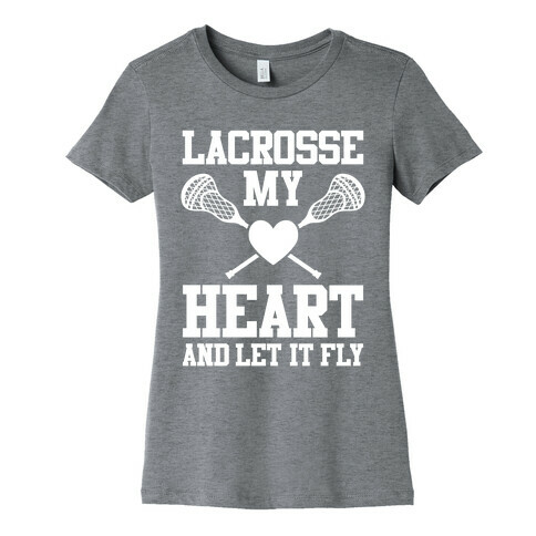 Lacrosse My Heart Womens T-Shirt